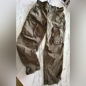 Free People We The Free Cargo Olive Green Pants  High Rise Size Small